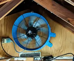 attic fan services with installed attic ventilation fan system in Rochester, NY